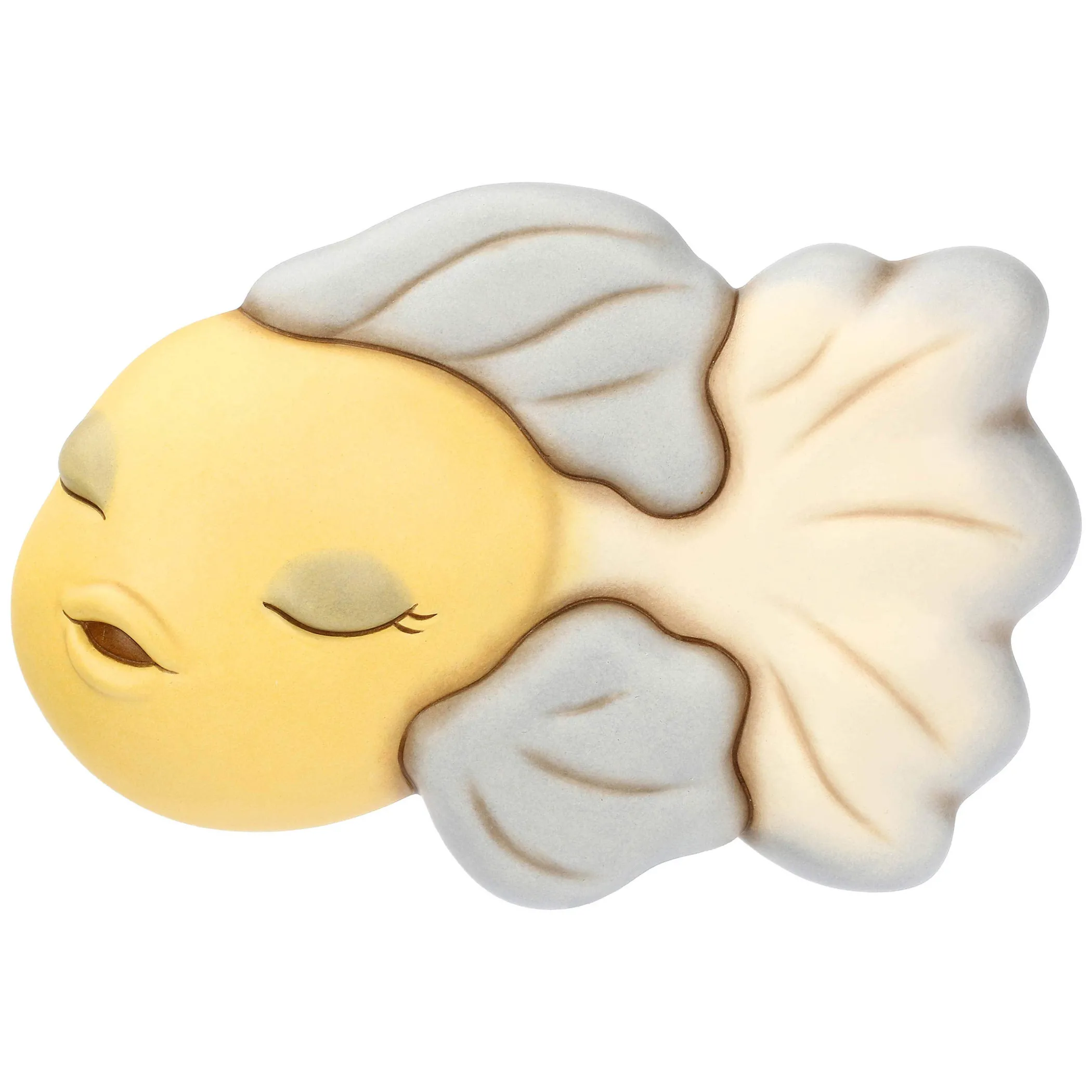 THUN Formella 3D pesce giallo e blu in ceramica, grande* Formelle|Formelle