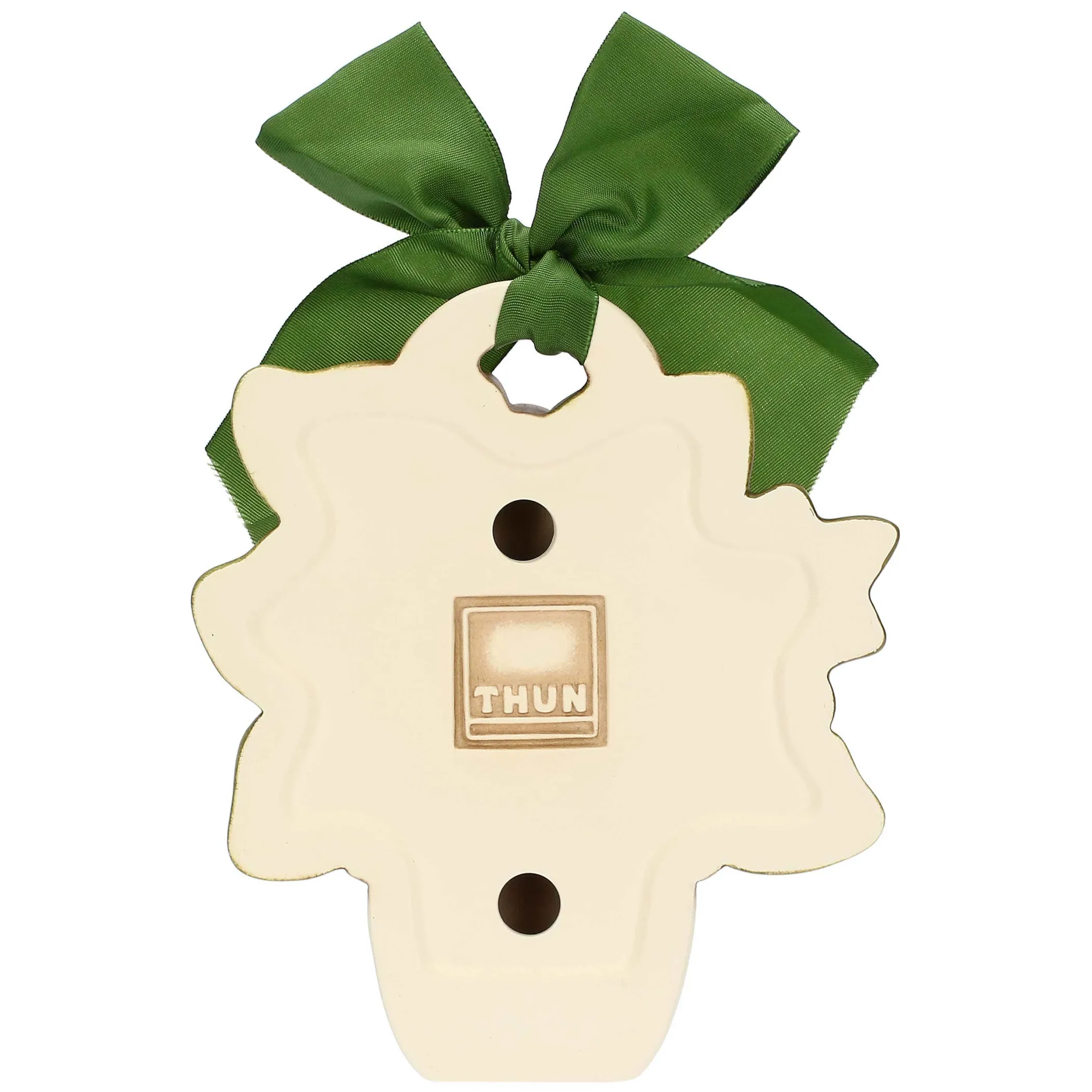 THUN Formella in ceramica vasetto con castagne, mela e fiore AbbracciAMI* Formelle|Formelle