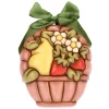 THUN Formella media a forma di cesto con fiori e frutta* Formelle|Formelle