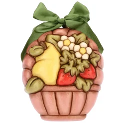 THUN Formella media a forma di cesto con fiori e frutta* Formelle|Formelle