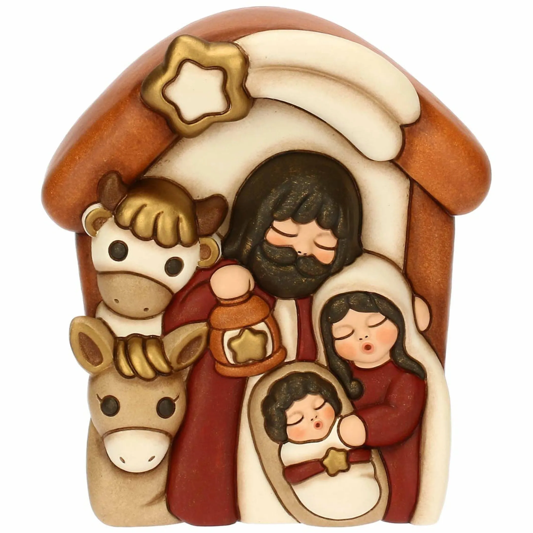 THUN Formella Sacra Famiglia in ceramica* Presepe|Addobbi Natalizi