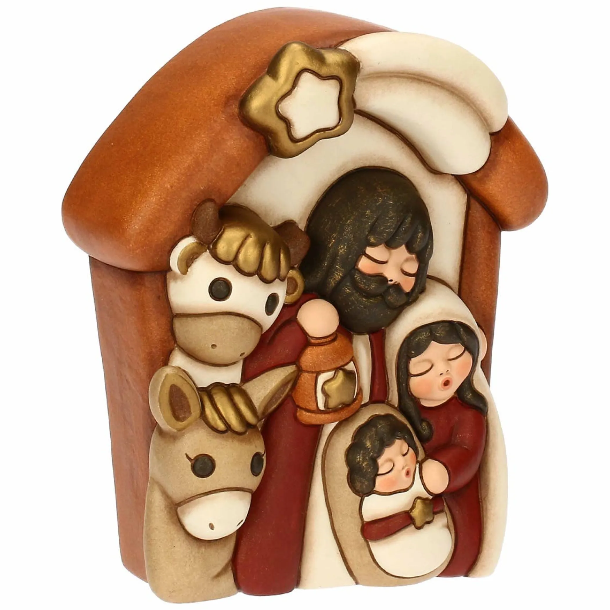 THUN Formella Sacra Famiglia in ceramica* Presepe|Addobbi Natalizi