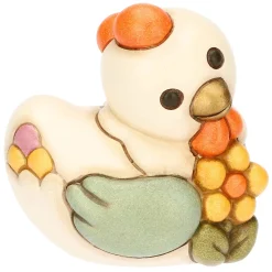 THUN Gallina Ester con fiore in ceramica Sorprese di Pasqua, piccola* Animali E Mini Animali|Figure