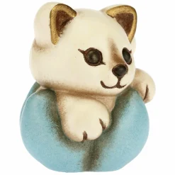 THUN Gattino nascita su fiore azzurro mini* Bomboniere Battesimo|Bomboniere Nascita