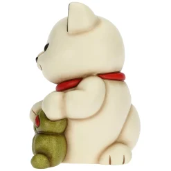 THUN Gatto salvadanaio con quadrifoglio portafortuna* Animali E Mini Animali|Bomboniere Comunione