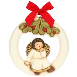 THUN Ghirlanda con angelo in ceramica Sorprese di Natale* Angelo|Figure