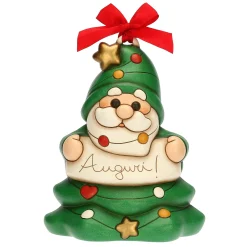 THUN Gnomo Oliver albero di Natale con scritta Auguri in ceramica* Formelle|Formelle