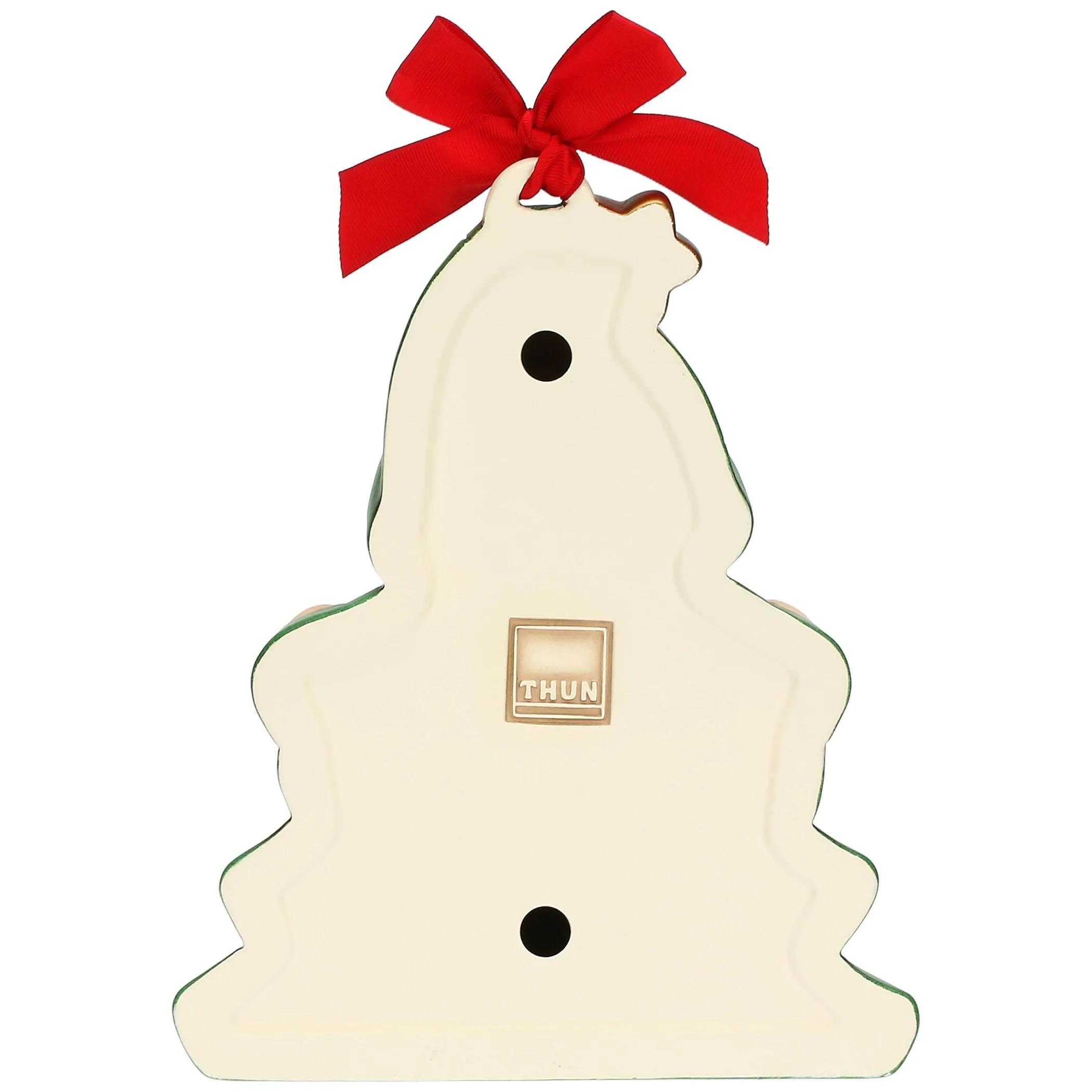 THUN Gnomo Oliver albero di Natale con scritta Auguri in ceramica* Formelle|Formelle