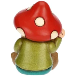 THUN Gnomo Oliver con cappello a forma di fungo in ceramica Inverno Incantato* Figure