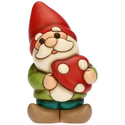 THUN Gnomo Oliver con fungo rosso in ceramica Bosco Magico* Bomboniere Cresima|Bomboniere Comunione