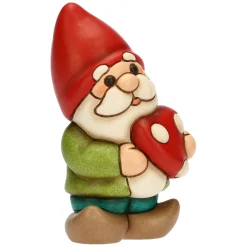 THUN Gnomo Oliver con fungo rosso in ceramica Bosco Magico* Bomboniere Cresima|Bomboniere Comunione