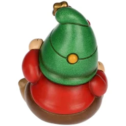 THUN Gnomo Oliver con lucine natalizie in ceramica, piccolo* Addobbi Natalizi