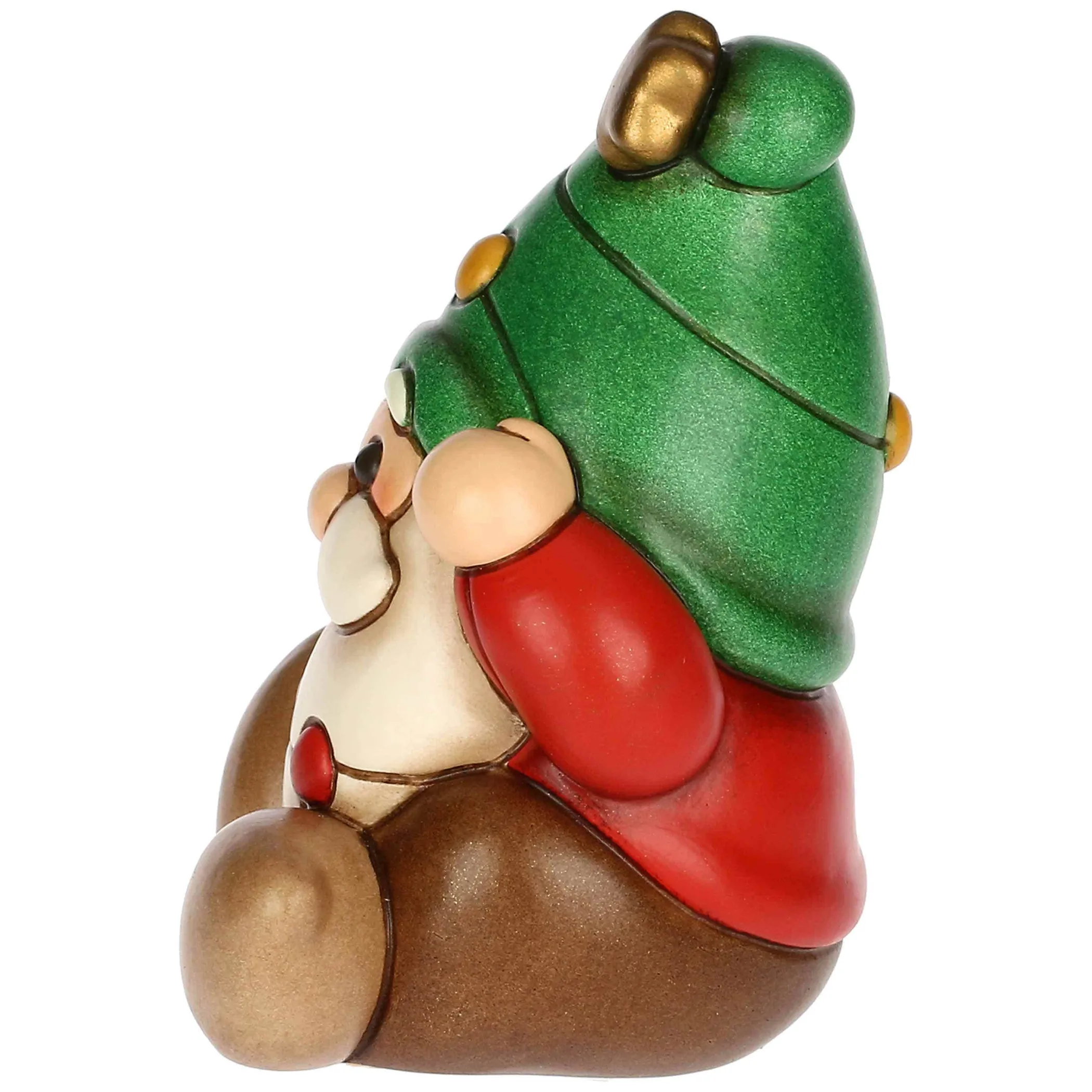 THUN Gnomo Oliver con lucine natalizie in ceramica, piccolo* Addobbi Natalizi