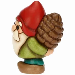 THUN Gnomo Oliver con pigna in ceramica Bosco Magico* Bomboniere Cresima|Bomboniere Comunione