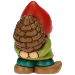 THUN Gnomo Oliver con pigna in ceramica Bosco Magico* Bomboniere Cresima|Bomboniere Comunione