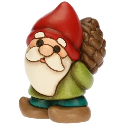 THUN Gnomo Oliver con pigna in ceramica Bosco Magico* Bomboniere Cresima|Bomboniere Comunione
