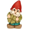 THUN Gnomo Oliver con quadrifoglio portafortuna in ceramica Inverno Incantato, medio* Figure
