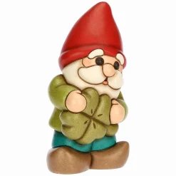 THUN Gnomo Oliver con quadrifoglio portafortuna in ceramica Inverno Incantato, medio* Figure