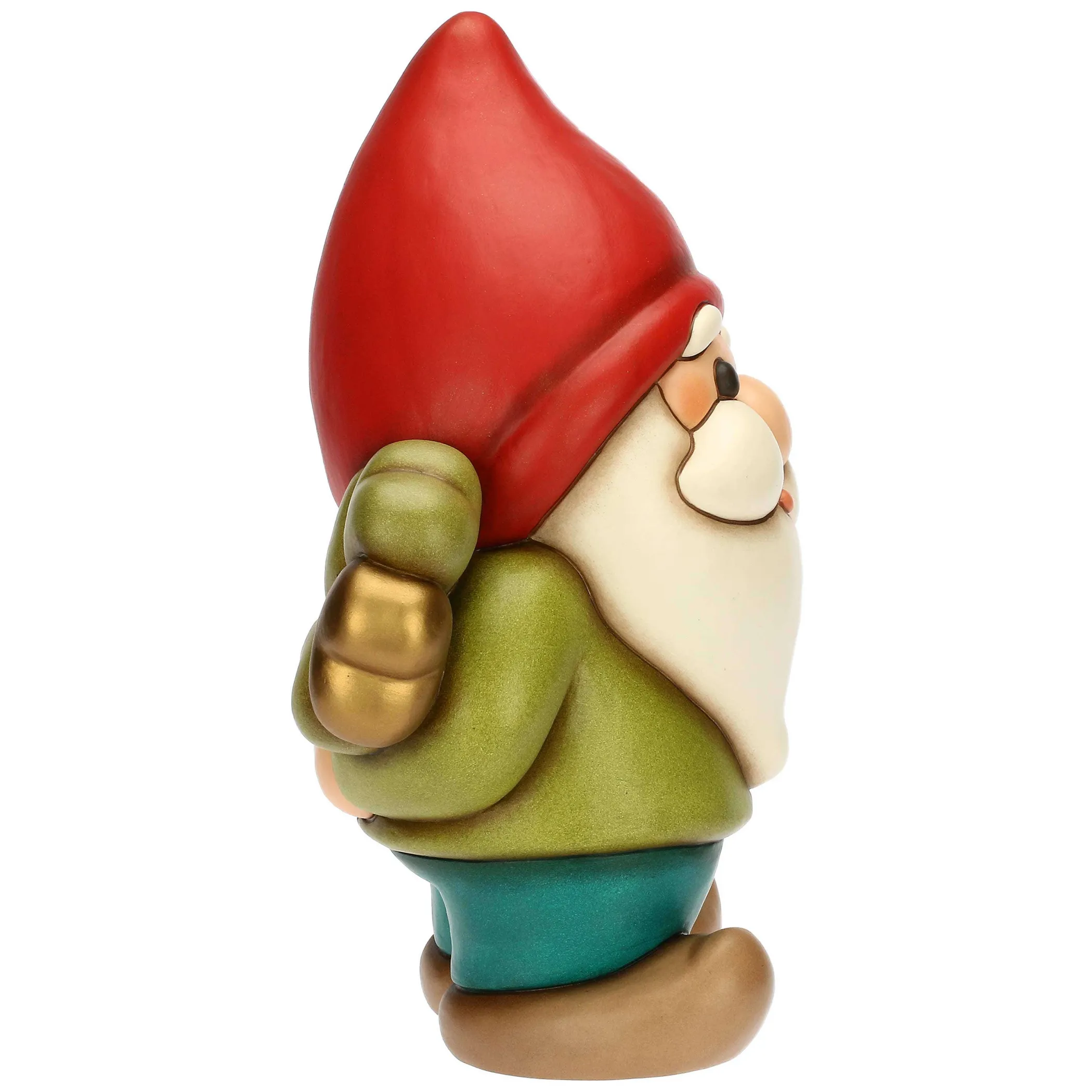 THUN Gnomo Oliver con quadrifoglio portafortuna in ceramica Inverno Incantato, maxi* Figure