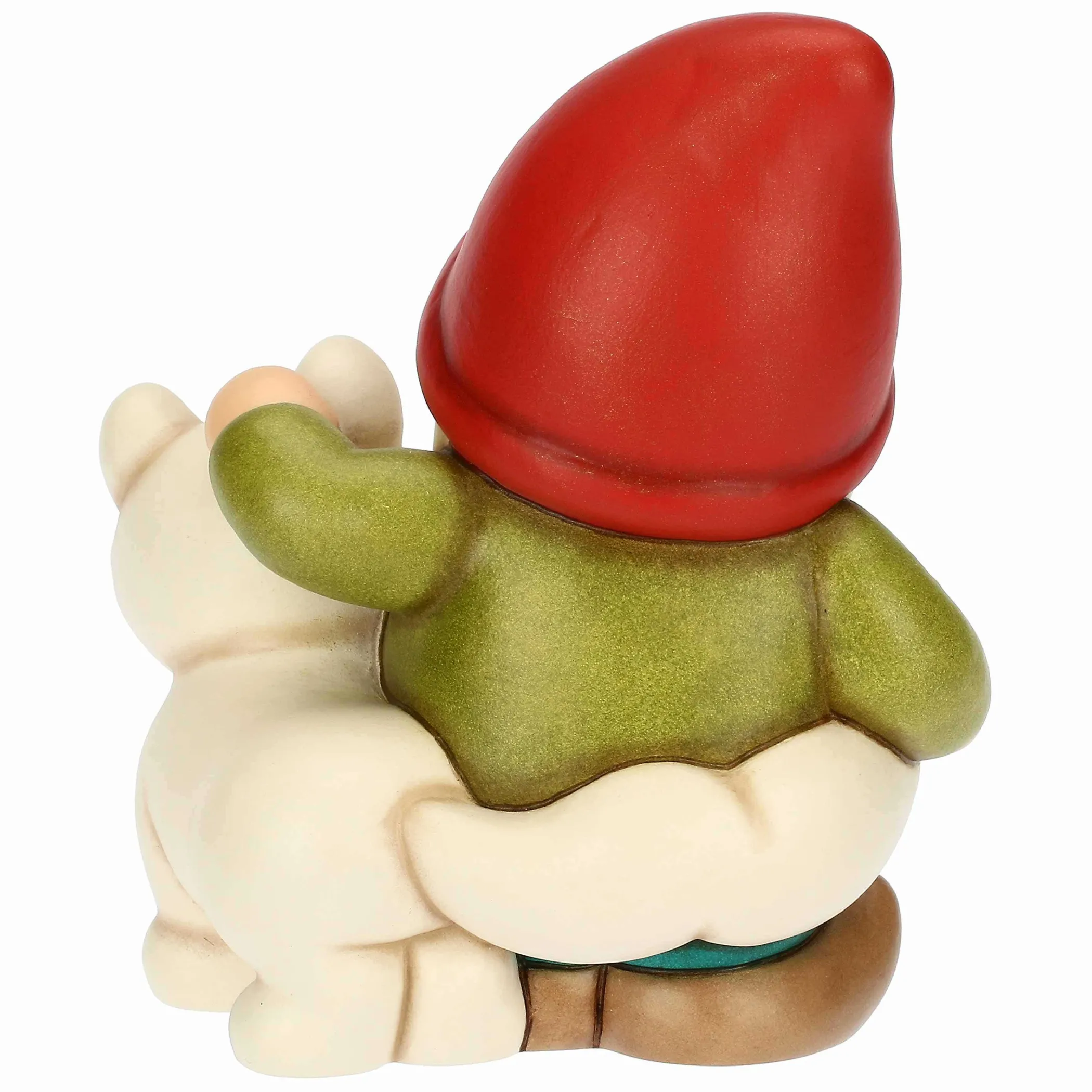 THUN Gnomo Oliver con volpe bianca Perla in ceramica Inverno Incantato* Animali E Mini Animali|Figure