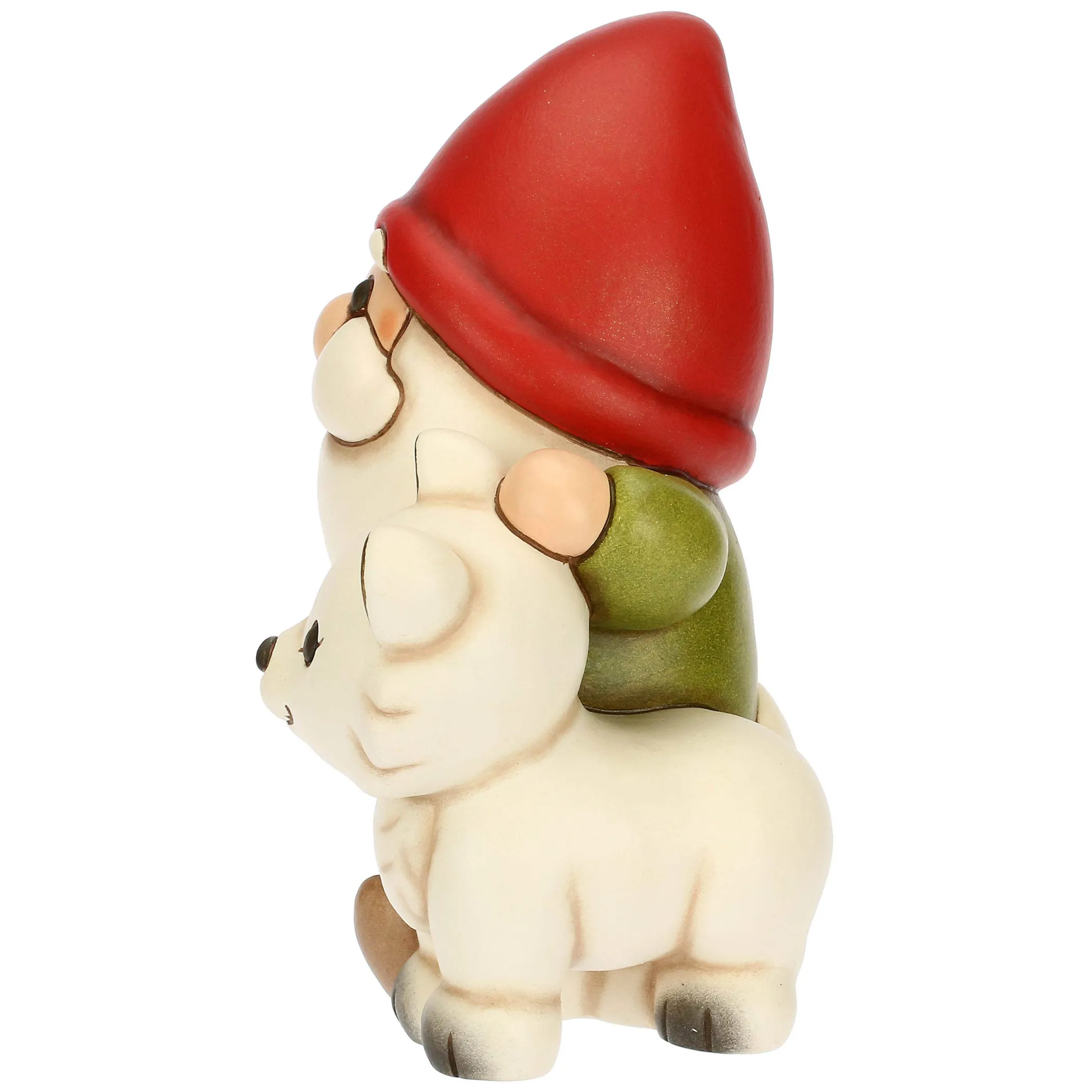 THUN Gnomo Oliver con volpe bianca Perla in ceramica Inverno Incantato* Animali E Mini Animali|Figure