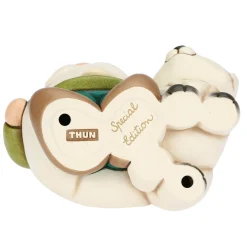 THUN Gnomo Oliver con volpe bianca Perla in ceramica Inverno Incantato* Animali E Mini Animali|Figure