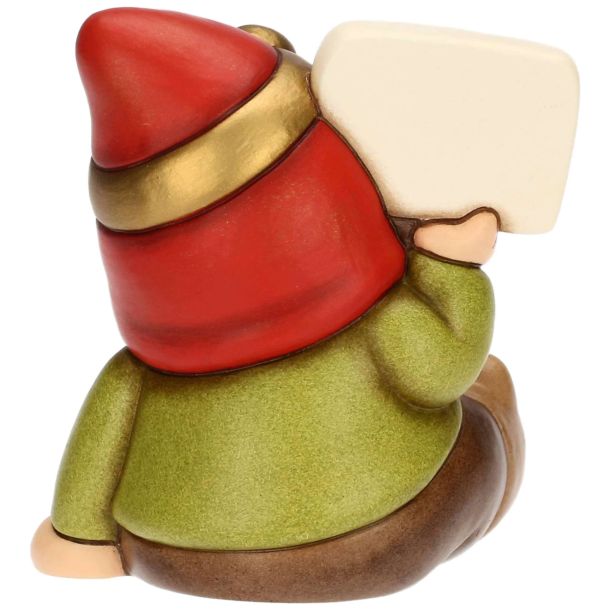 THUN Gnomo Oliver in ceramica con scritta Auguri* Addobbi Natalizi