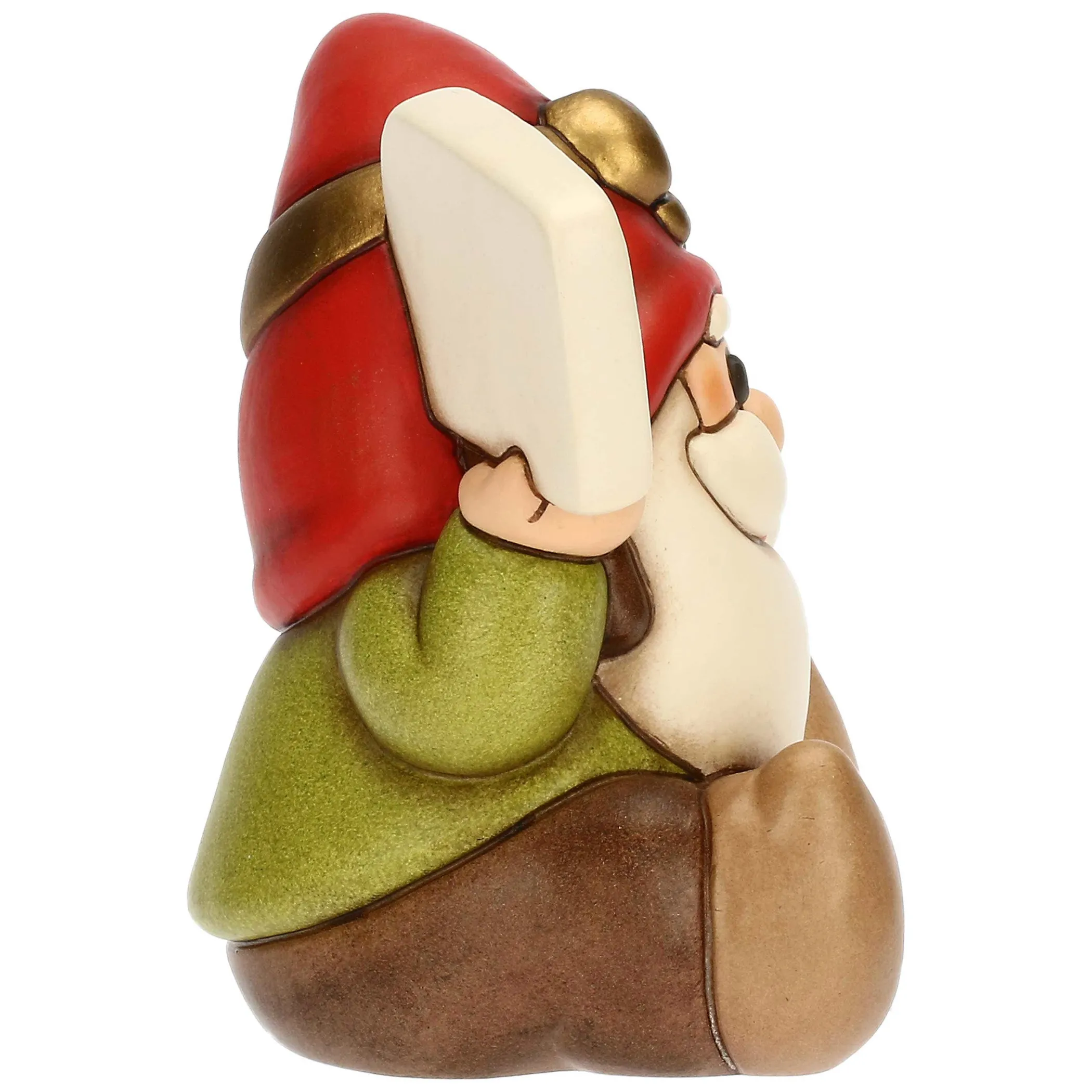 THUN Gnomo Oliver in ceramica con scritta Auguri* Addobbi Natalizi