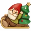 THUN Gnomo Oliver su slitta con albero in ceramica* Addobbi Natalizi