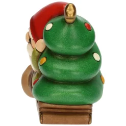 THUN Gnomo Oliver su slitta con albero in ceramica* Addobbi Natalizi