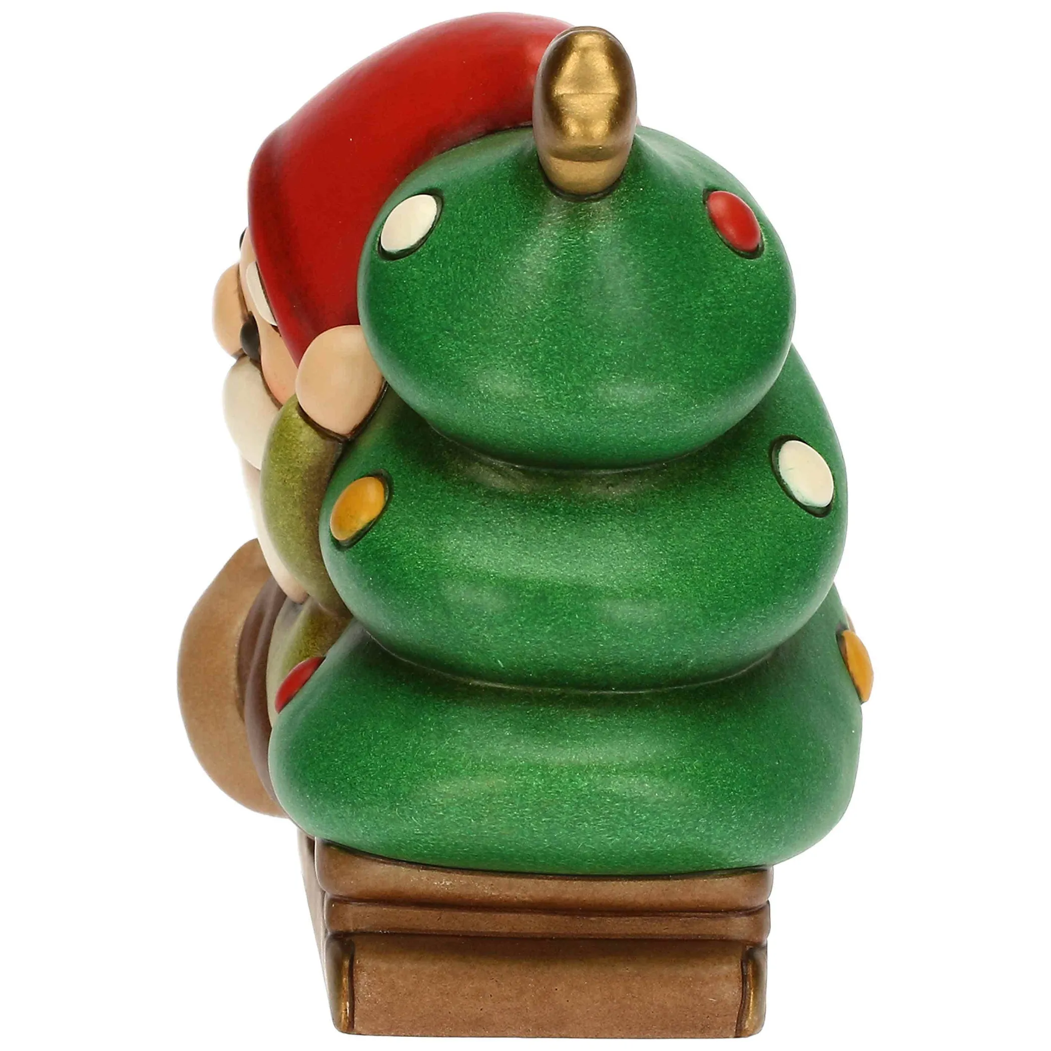 THUN Gnomo Oliver su slitta con albero in ceramica* Addobbi Natalizi
