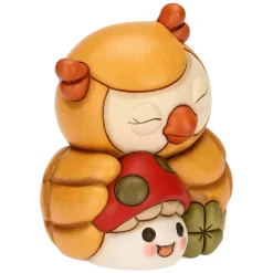 THUN Gufo Lucky e Fungo Ronnie in ceramica Racconti D'Autunno* Animali E Mini Animali|Figure