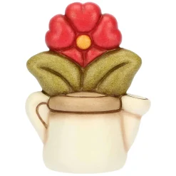 THUN Mini annaffiatoio in ceramica con primula* Bomboniere Cresima|Bomboniere Comunione