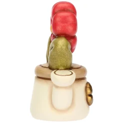 THUN Mini annaffiatoio in ceramica con primula* Bomboniere Cresima|Bomboniere Comunione