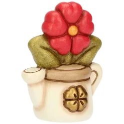 THUN Mini annaffiatoio in ceramica con primula* Bomboniere Cresima|Bomboniere Comunione