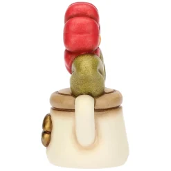 THUN Mini annaffiatoio in ceramica con primula* Bomboniere Cresima|Bomboniere Comunione