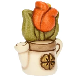 THUN Mini annaffiatoio in ceramica con tulipano* Bomboniere Cresima|Bomboniere Comunione