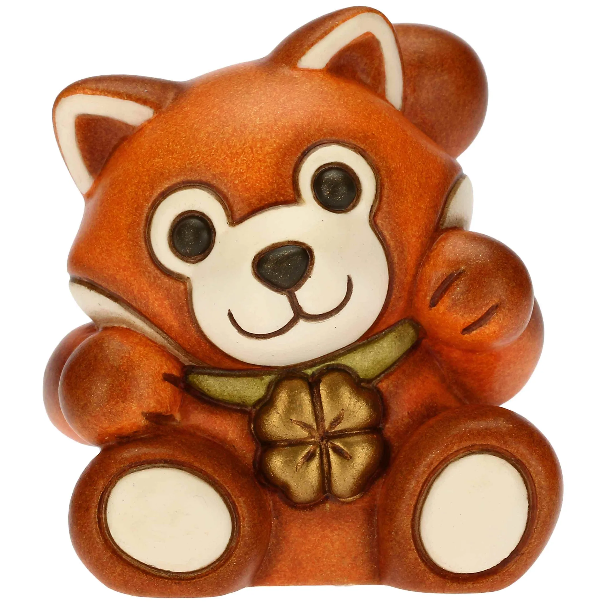 THUN Mini panda rosso Otto Dreamer con quadrifoglio porta fortuna* Animali E Mini Animali|Figure