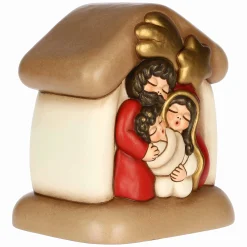 THUN Mini presepe con capanna e Sacra Famiglia in ceramica* Presepe