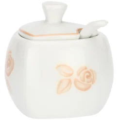 THUN Mini zuccheriera in porcellana a forma di cuore con cucchiaino* Bomboniere Anniversario|Bomboniere Cresima