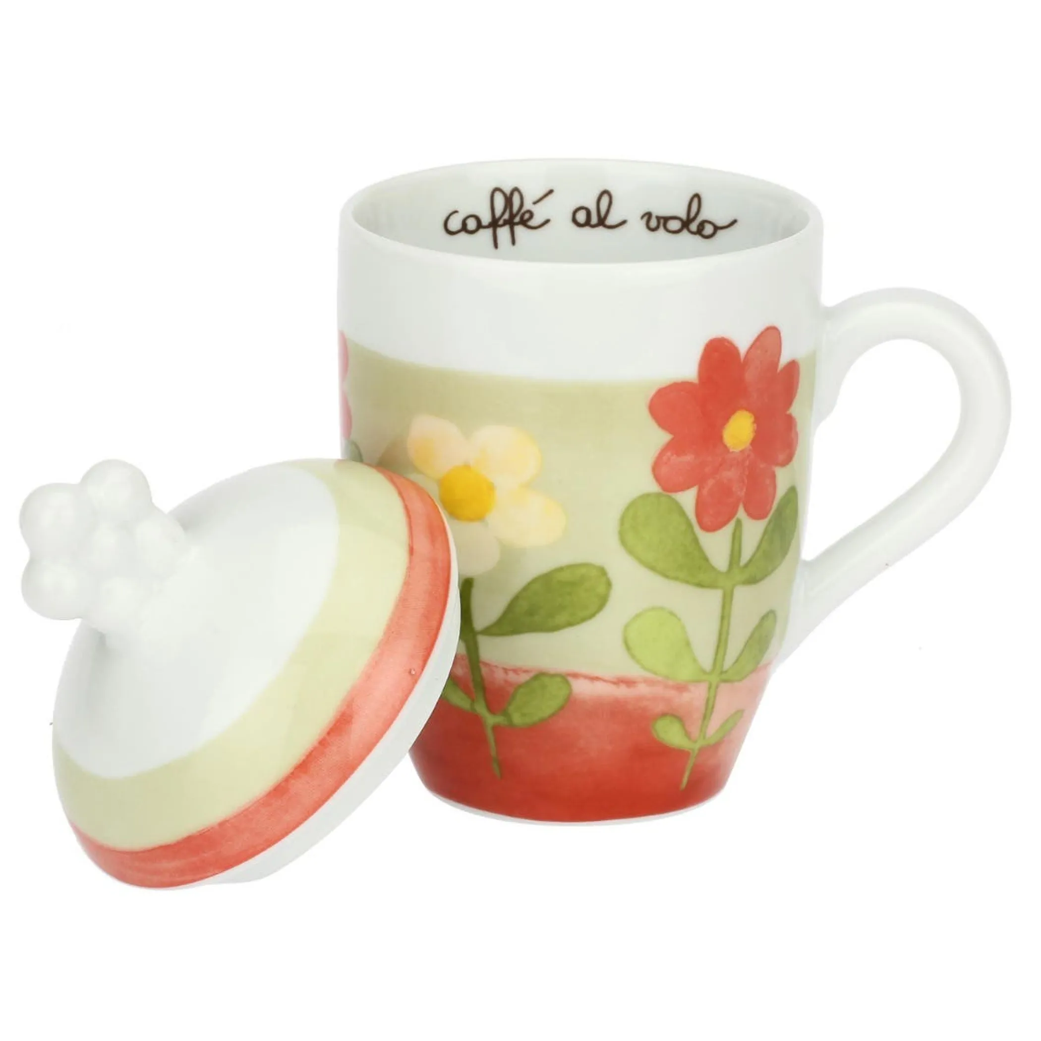 THUN Mug con coperchio in porcellana Florianne* Mug Tazze E Tisaniere