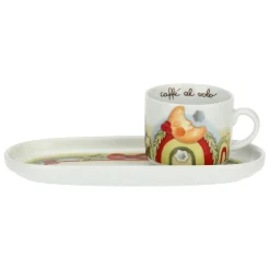 THUN Mug con vassoio ovale in porcellana Bosco Magico* Mug Tazze E Tisaniere