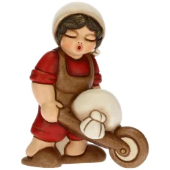 THUN Mugnaio con carriola Presepe Classico rosso* Presepe