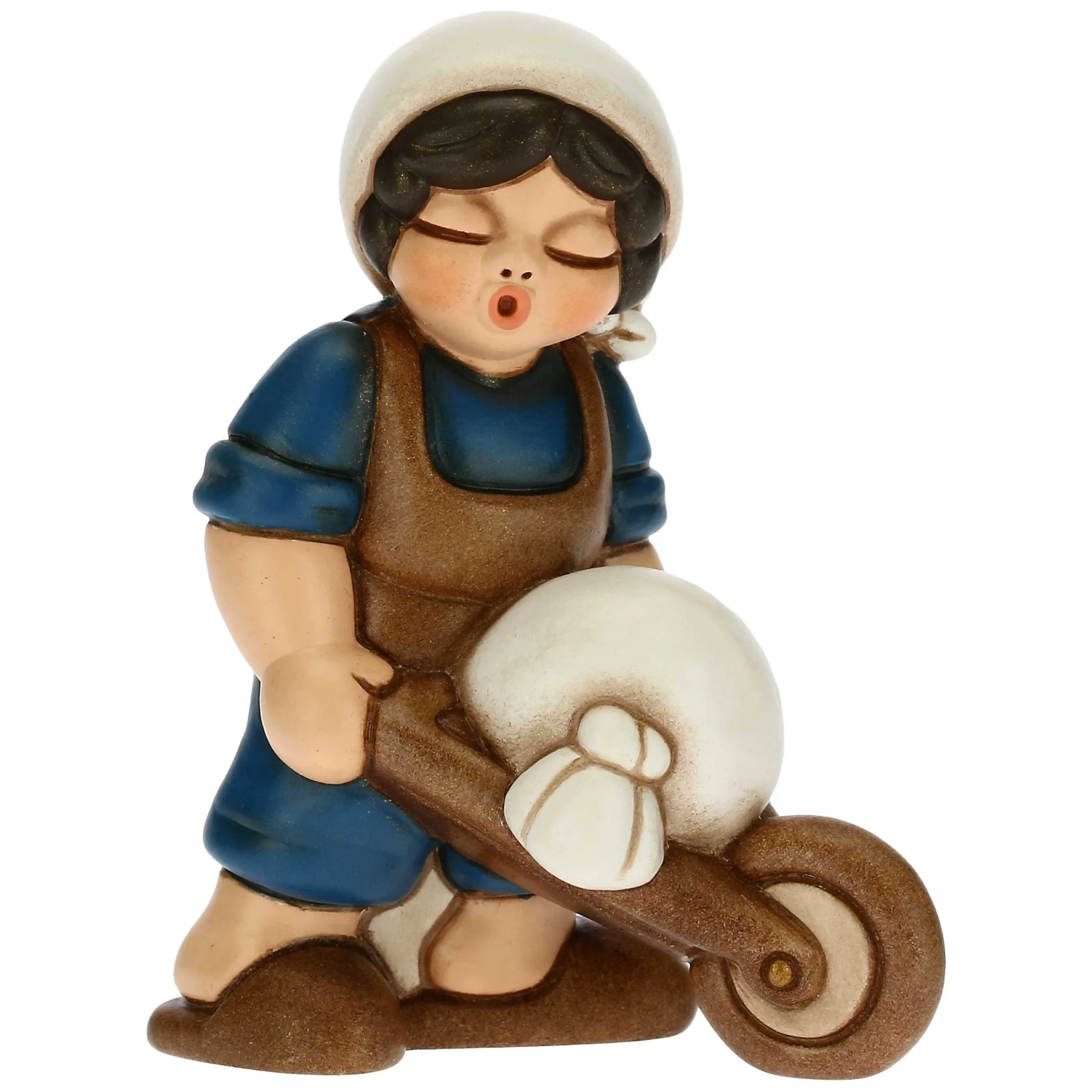 THUN Mugnaio con carriola Presepe Classico blu* Presepe
