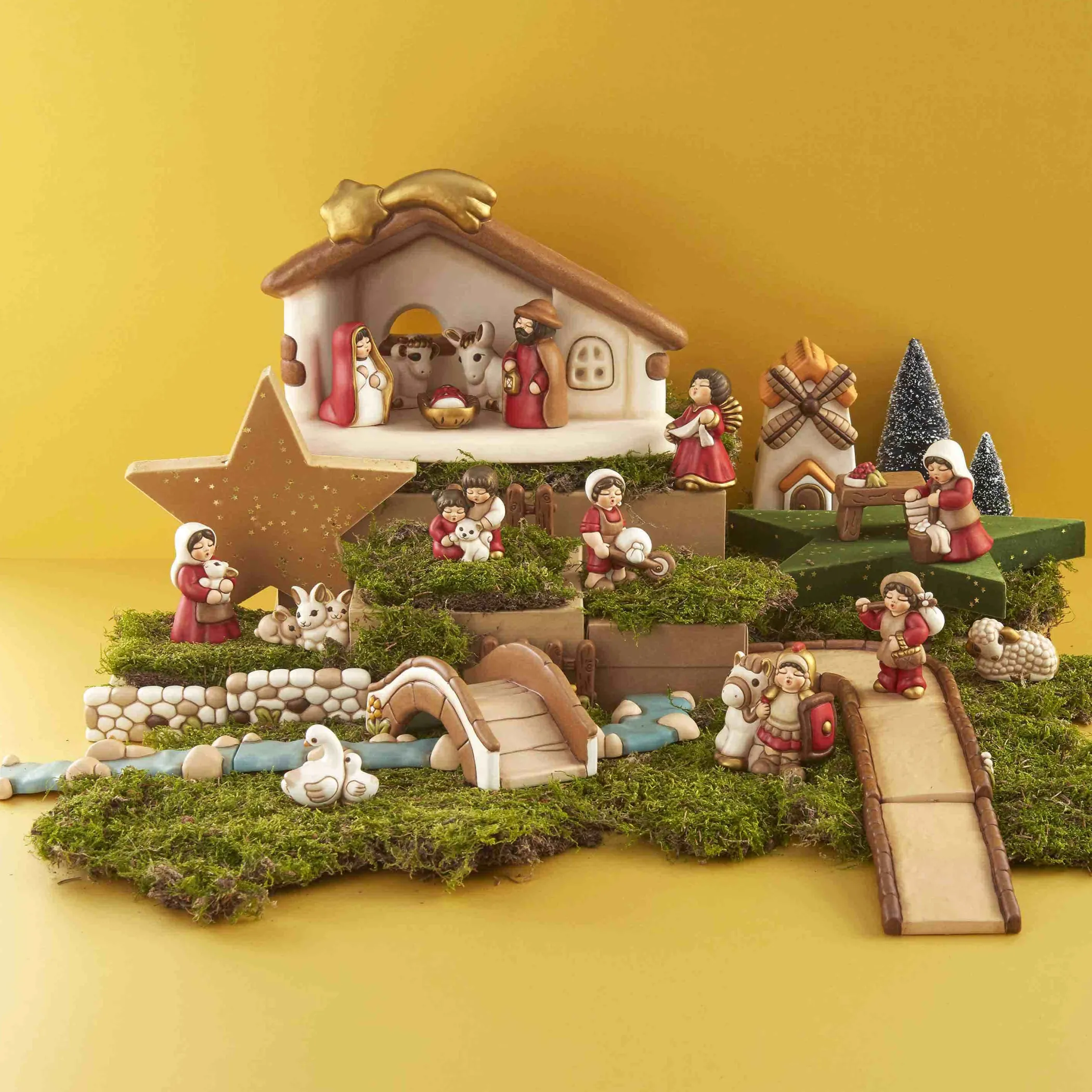 THUN Mugnaio con carriola Presepe Classico beige* Presepe