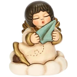 THUN My Angel su nuvola con aeroplanino in ceramica* Angelo|Bomboniere Comunione