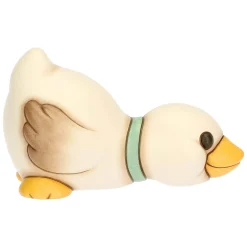 THUN Oca Julie in ceramica con fiocco azzurro sdraiata* Animali E Mini Animali|Figure