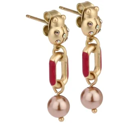 THUN Orecchini chunky con coccinella e perla* Orecchini