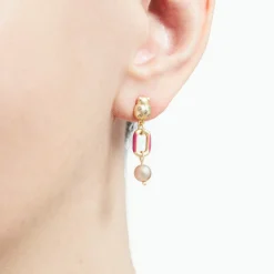 THUN Orecchini chunky con coccinella e perla* Orecchini