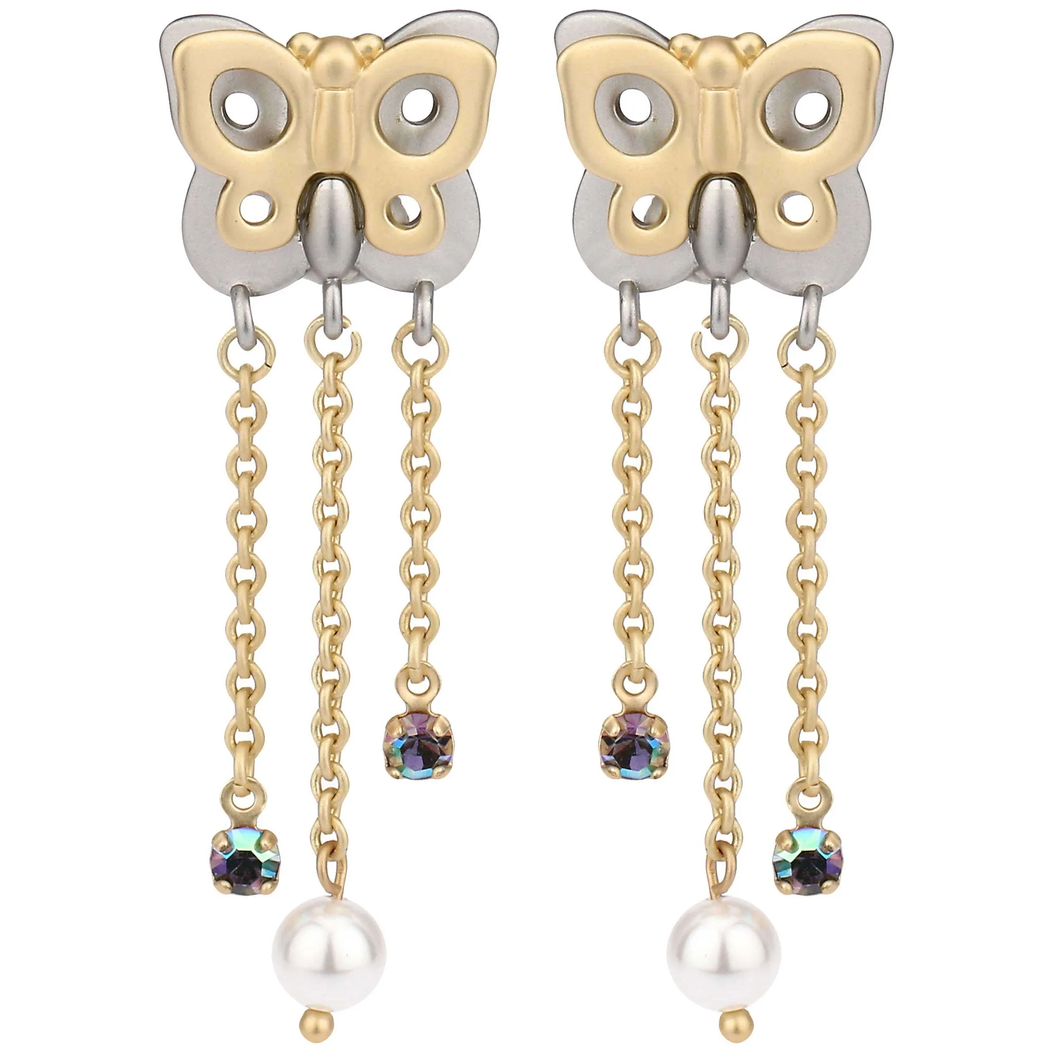 THUN Orecchini chunky con farfalla e catenine* Orecchini